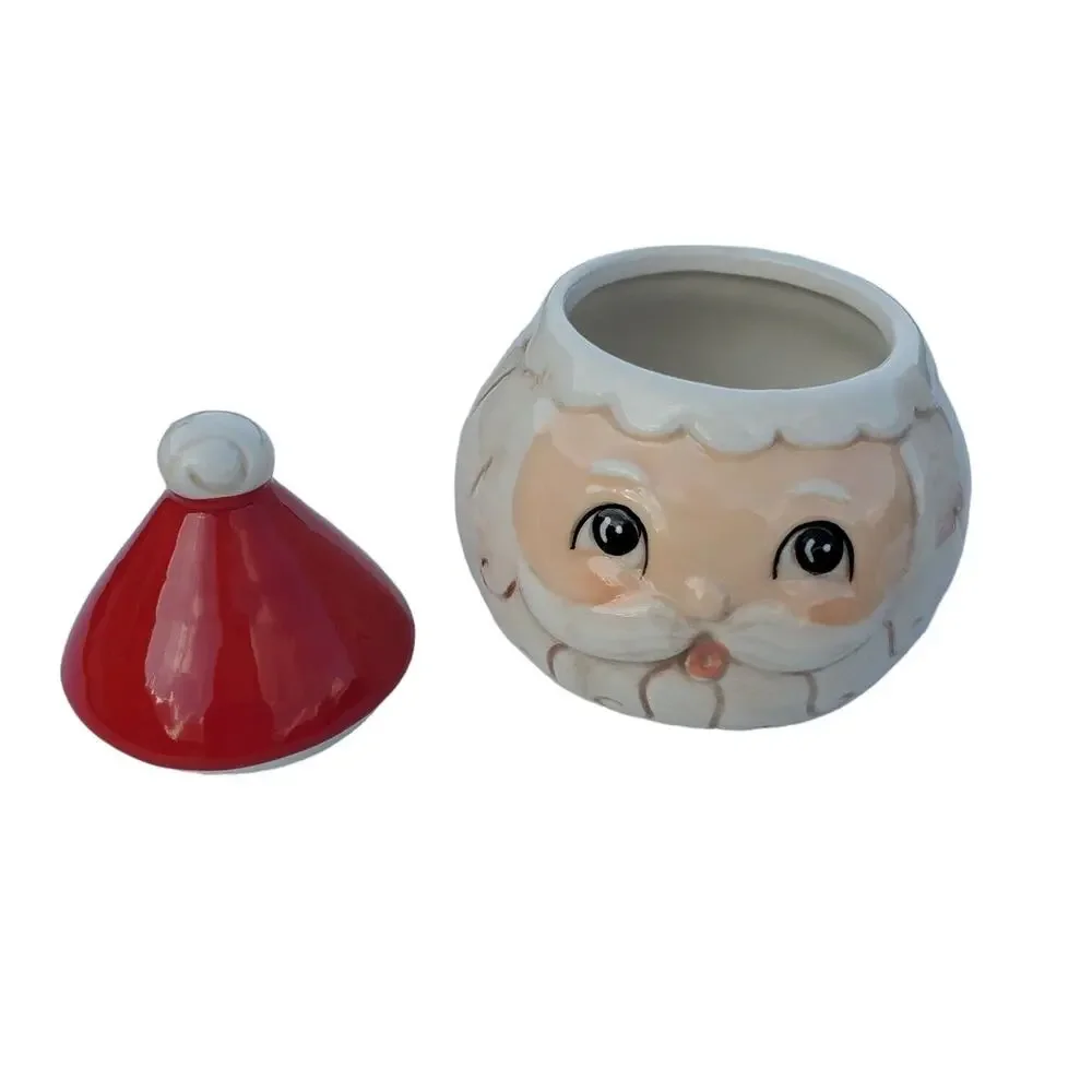Johanna Parker Transpac Christmas Santa Creamer Sugar Set Retro Nostalgic Gift